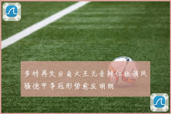 多特再失分南大王无奈拜仁独领风骚德甲争冠形势愈发明朗